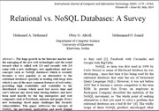 ترجمه مقاله پایگاه داده های رابطه ای در برابر NOSQL