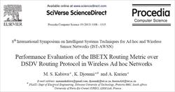 ترجمه مقاله ارزیابی عملکرد متریک های مسیریابی IBETX بر روی پروتکل های مسیریابی DSDV در شبکه